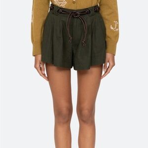 Sea NY Women’s Shai Shorts, Army color, sample size 4